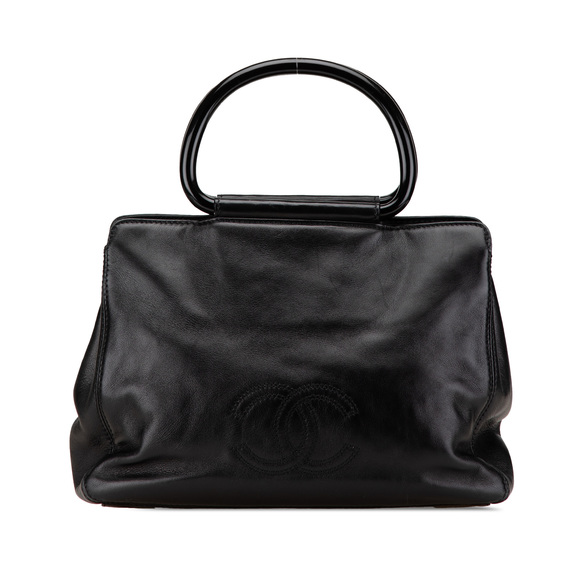 Pre-Loved Chanel CC Lambskin Tortoise Handle Tote - Picture 1 of 12